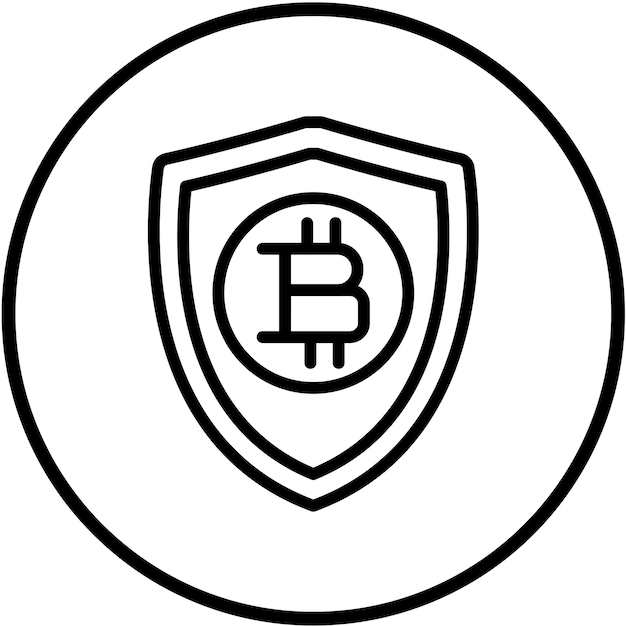 Diseño vectorial del estilo del icono de Crypto Defender