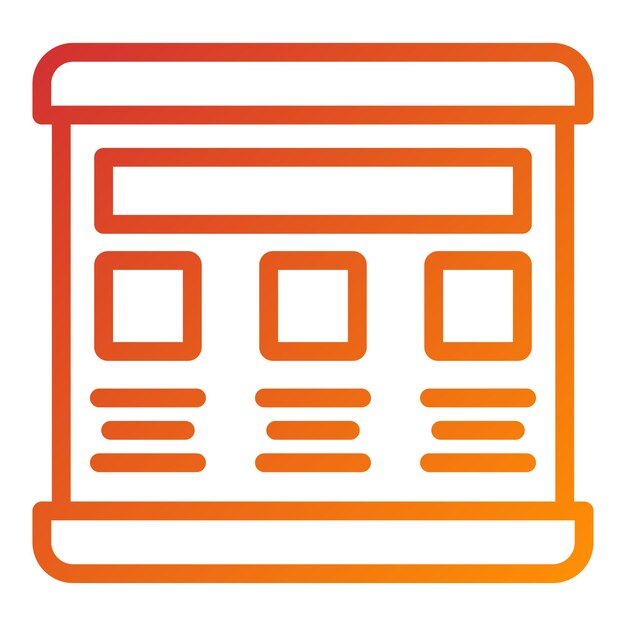 Diseño vectorial Estilo del icono del cuadro