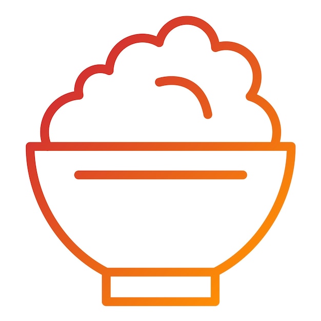 Diseño vectorial del estilo del icono de la cuajada de frutas