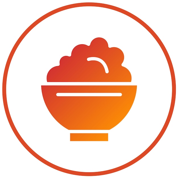Diseño vectorial del estilo del icono de la cuajada de frutas
