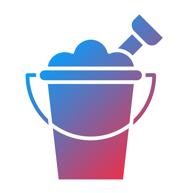Diseño vectorial de estilo de icono de cubo de arena