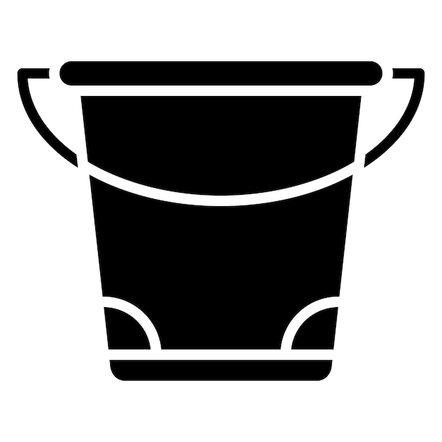 Diseño vectorial de estilo de icono de cubo de arena