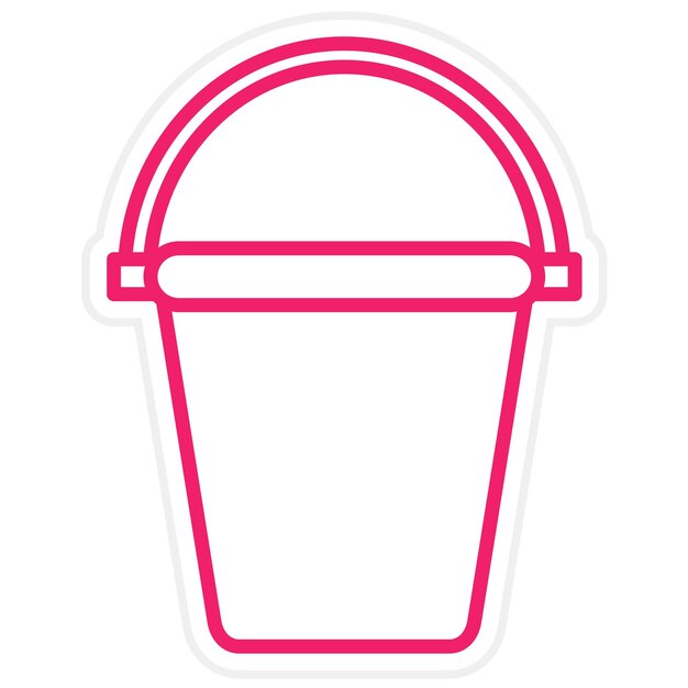 Diseño vectorial de estilo de icono de cubo de arena