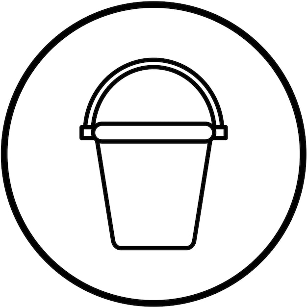 Diseño vectorial de estilo de icono de cubo de arena