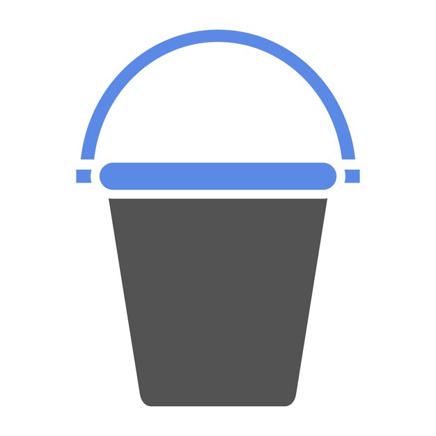Diseño vectorial de estilo de icono de cubo de arena