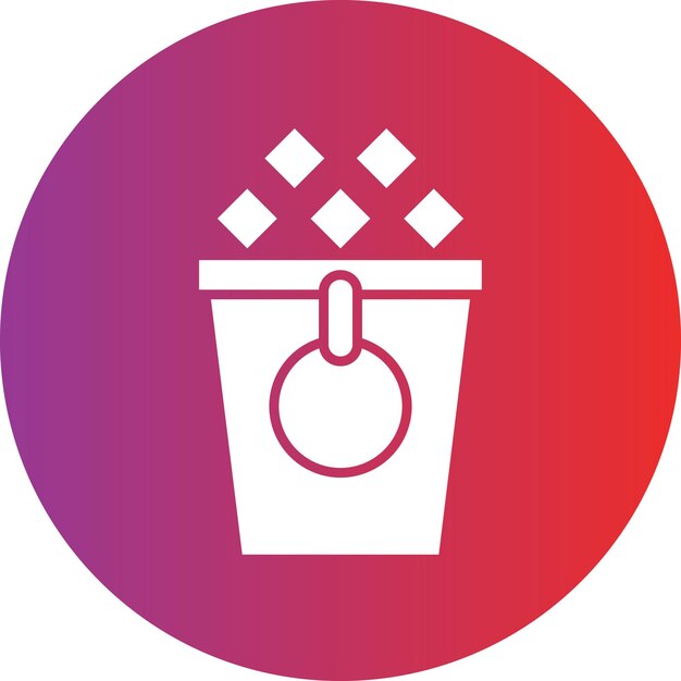 Diseño vectorial del estilo del icono del cubo de hielo