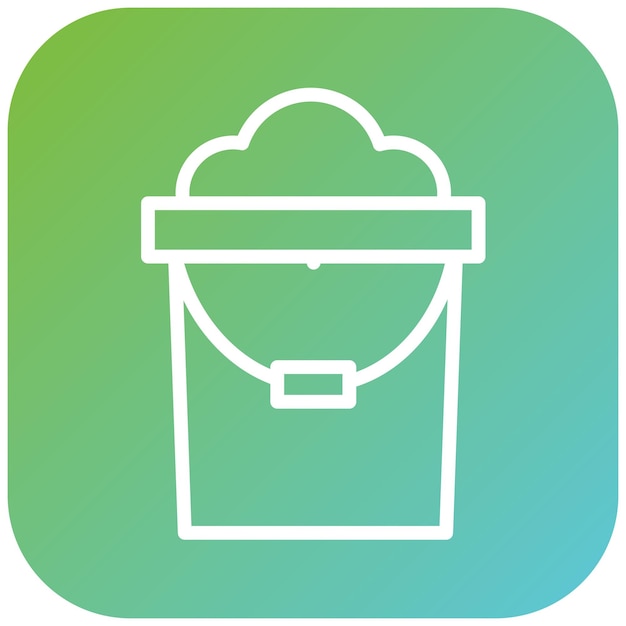 Diseño vectorial de estilo de icono de cubo de playa