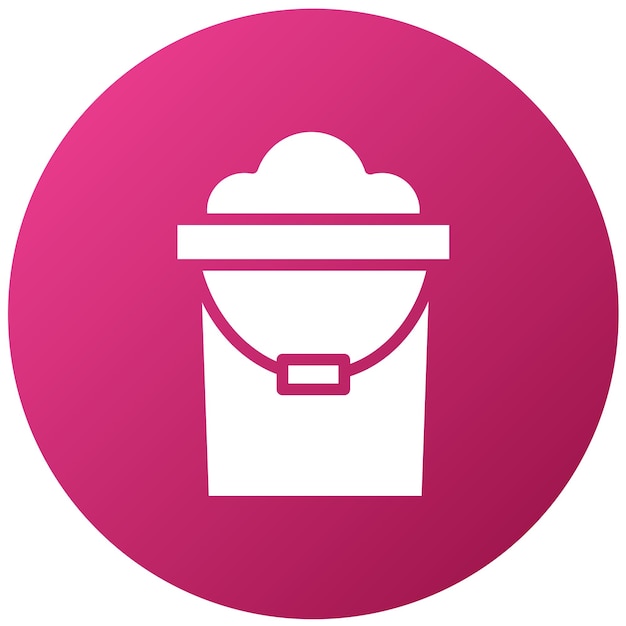 Diseño vectorial de estilo de icono de cubo de playa