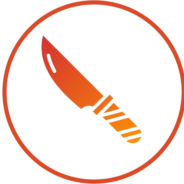 Diseño vectorial Estilo del icono del cuchillo de los cocineros eléctricos