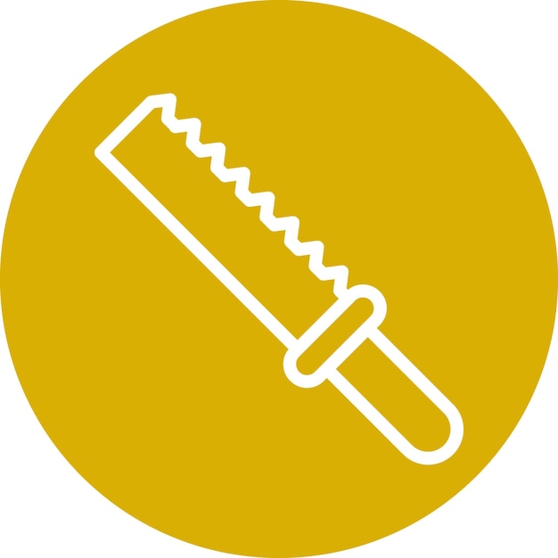 Diseño vectorial del estilo del icono del cuchillo de pan