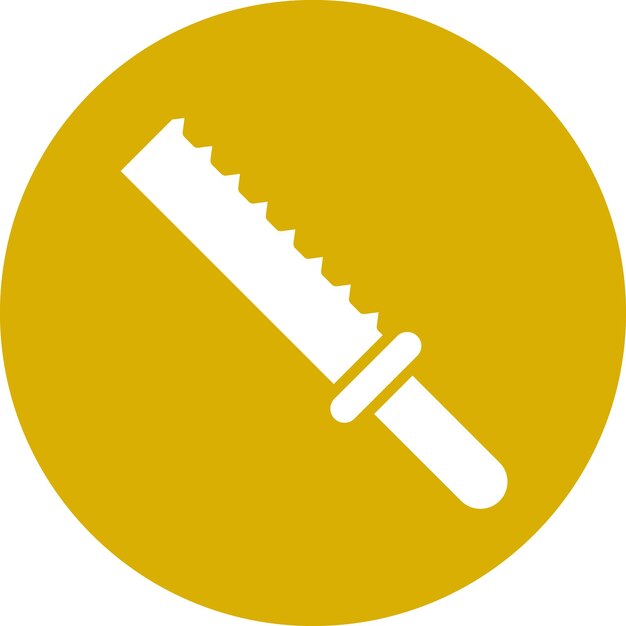 Diseño vectorial del estilo del icono del cuchillo de pan