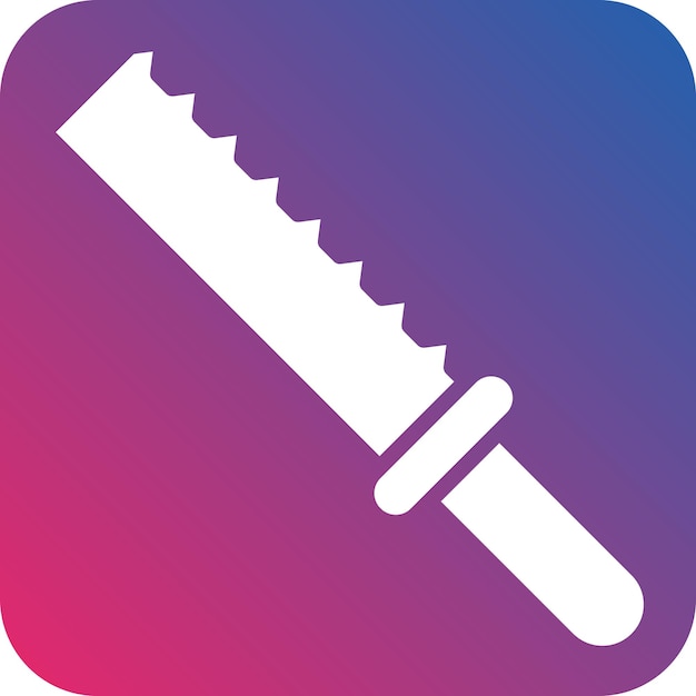 Diseño vectorial del estilo del icono del cuchillo de pan