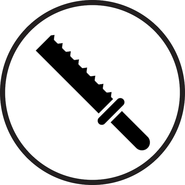 Diseño vectorial del estilo del icono del cuchillo de pan