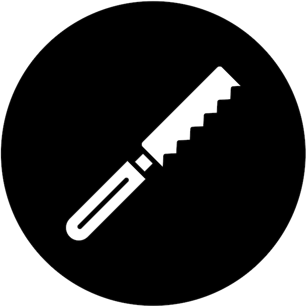 Diseño vectorial del estilo del icono del cuchillo de pan