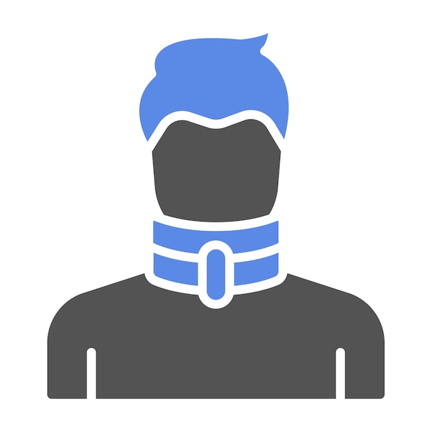 Diseño vectorial Estilo del icono del cuello roto