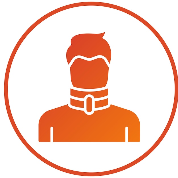 Diseño vectorial Estilo del icono del cuello roto