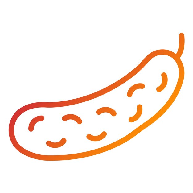 Diseño vectorial de estilo de icono de cuenca de pepino