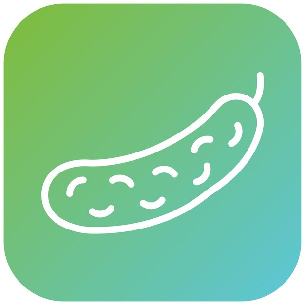 Diseño vectorial de estilo de icono de cuenca de pepino