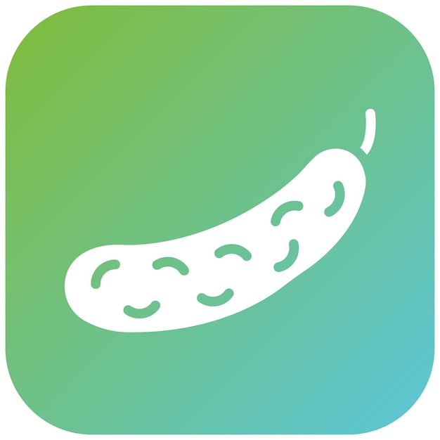 Diseño vectorial de estilo de icono de cuenca de pepino