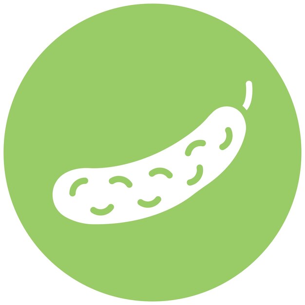 Diseño vectorial de estilo de icono de cuenca de pepino