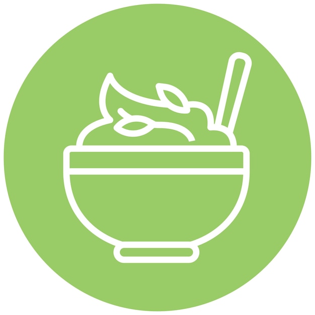 Diseño vectorial Estilo del icono del cuenco de Acai