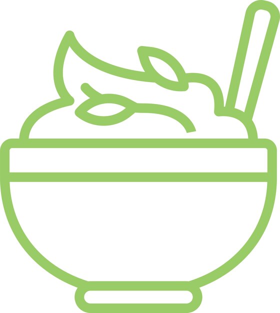 Diseño vectorial Estilo del icono del cuenco de Acai