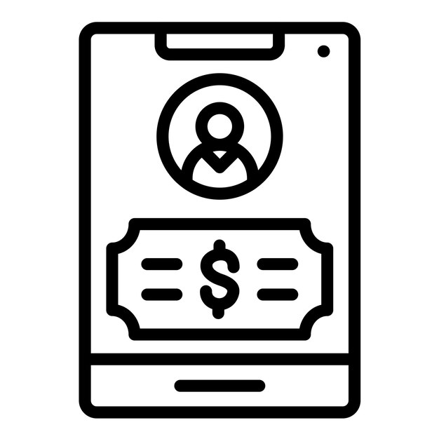 Diseño vectorial Estilo del icono de la cuenta de pago