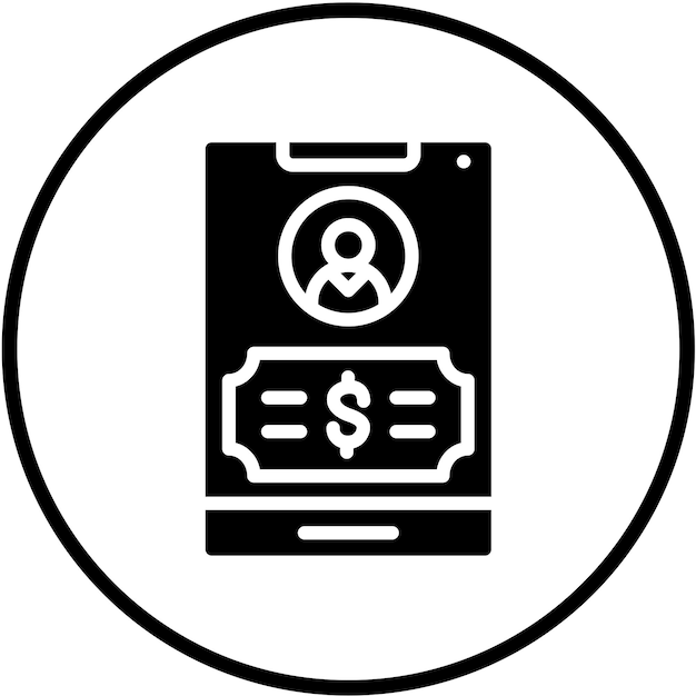 Diseño vectorial Estilo del icono de la cuenta de pago