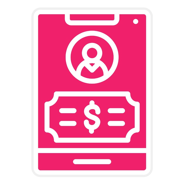 Diseño vectorial Estilo del icono de la cuenta de pago