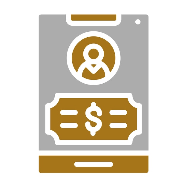 Diseño vectorial Estilo del icono de la cuenta de pago