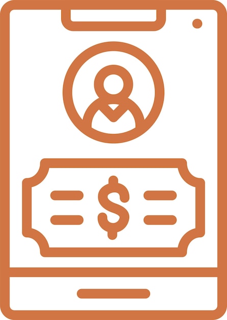 Diseño vectorial Estilo del icono de la cuenta de pago