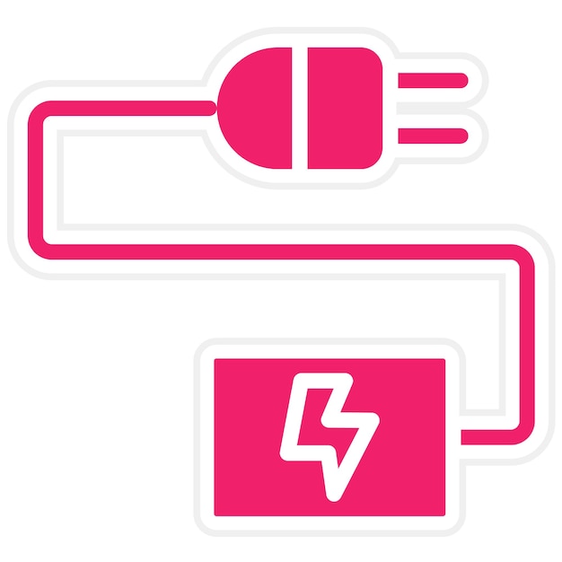 Diseño vectorial Estilo del icono de la cuerda de clip