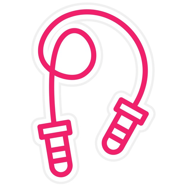 Diseño vectorial Estilo del icono de la cuerda de salto