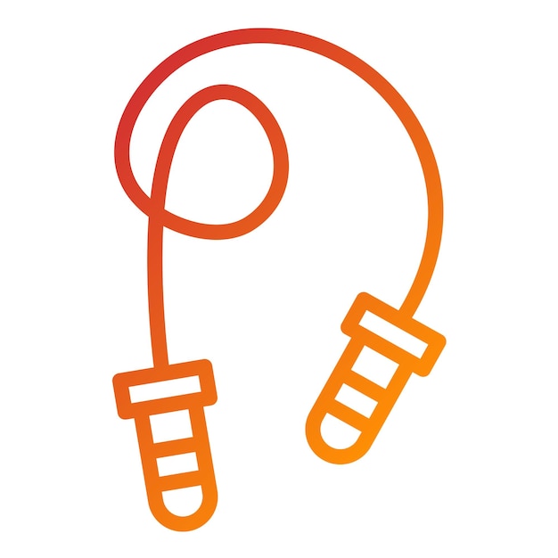Diseño vectorial Estilo del icono de la cuerda de salto