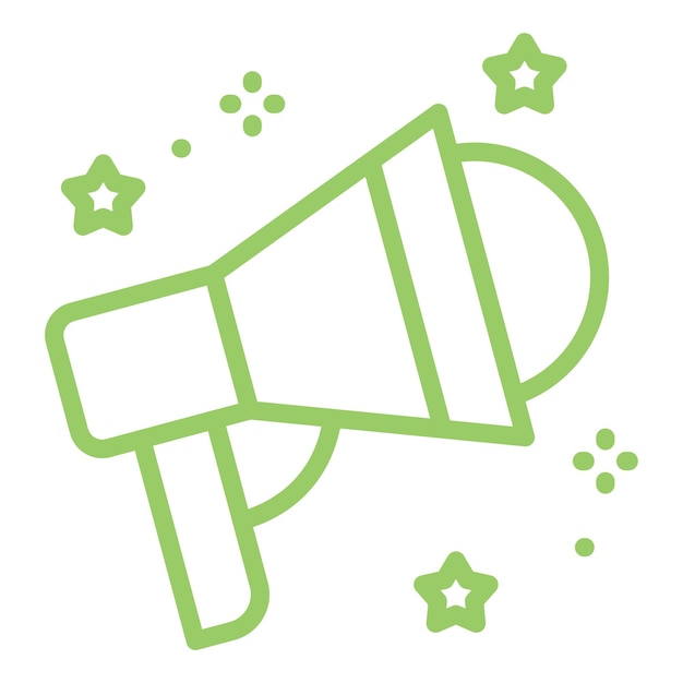 Diseño vectorial Estilo del icono del cuerno