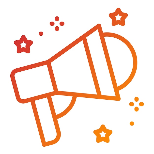 Diseño vectorial Estilo del icono del cuerno