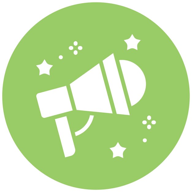 Diseño vectorial Estilo del icono del cuerno