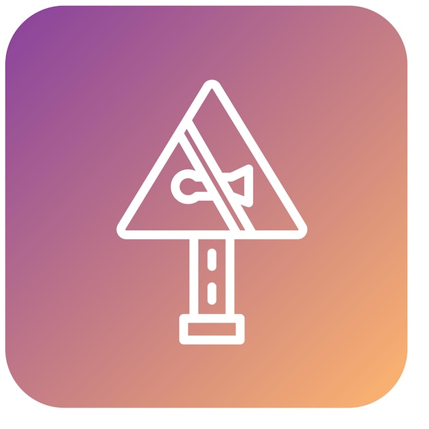 Diseño vectorial sin estilo de icono de cuerno