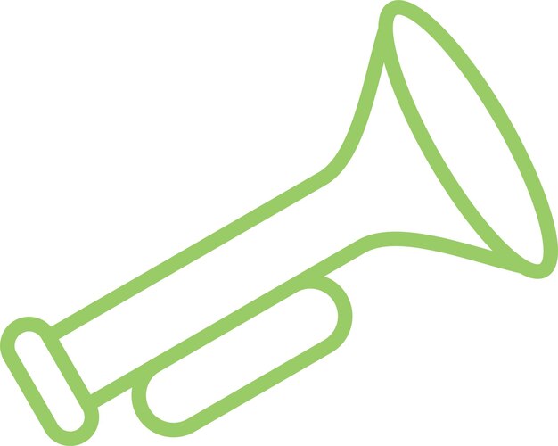 Diseño vectorial Estilo del icono del cuerno