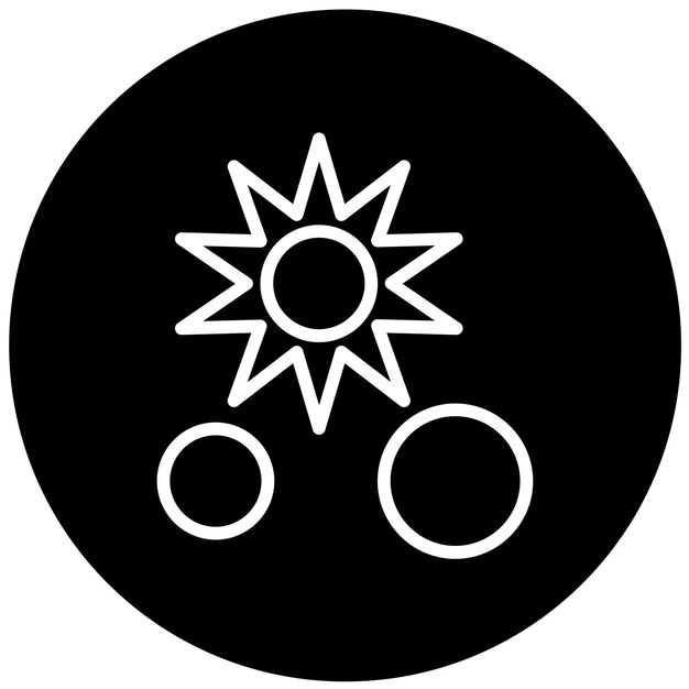Diseño vectorial Estilo del icono del cuerpo celeste