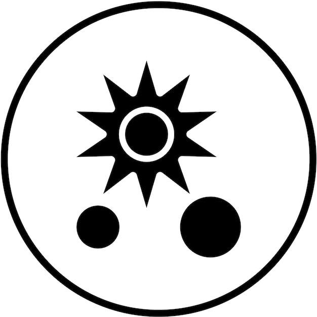 Diseño vectorial Estilo del icono del cuerpo celeste