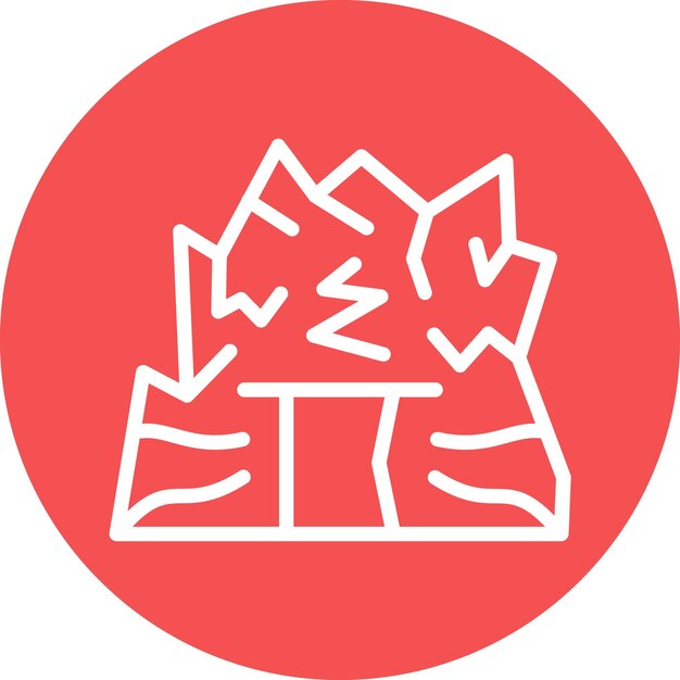 Diseño vectorial Estilo del icono de la cueva del desierto
