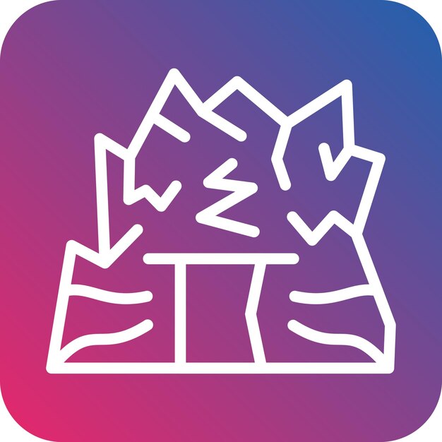 Diseño vectorial Estilo del icono de la cueva del desierto