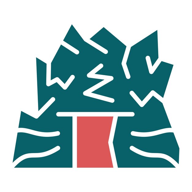 Diseño vectorial Estilo del icono de la cueva del desierto