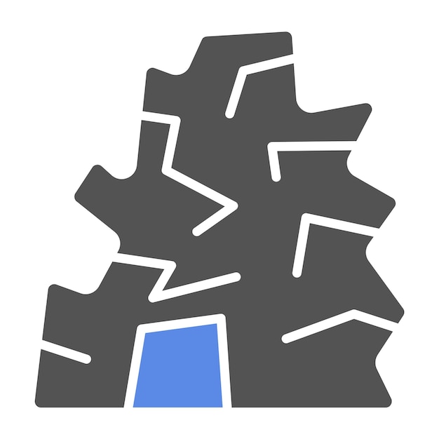 Diseño vectorial Estilo del icono de la cueva del desierto