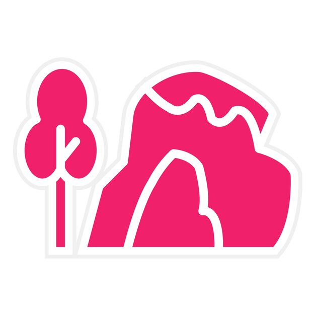 Diseño vectorial del estilo del icono de la cueva