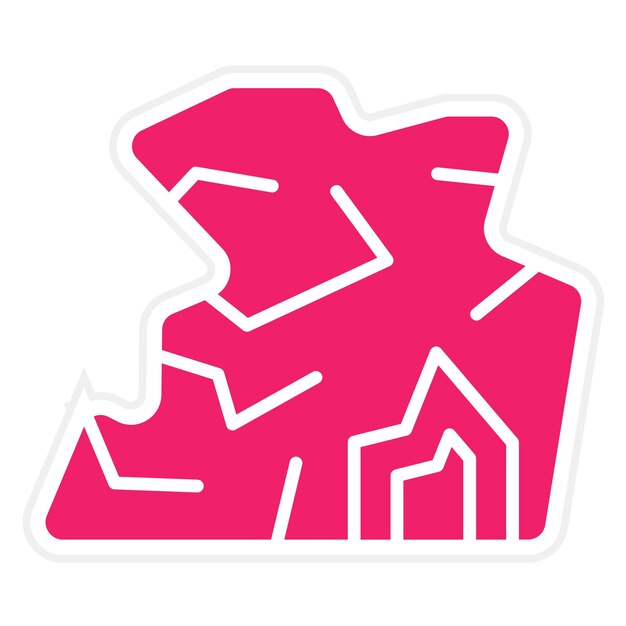 Diseño vectorial del estilo del icono de la cueva