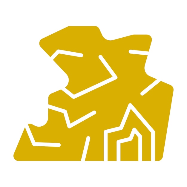 Diseño vectorial del estilo del icono de la cueva