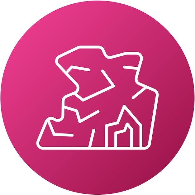 Diseño vectorial del estilo del icono de la cueva