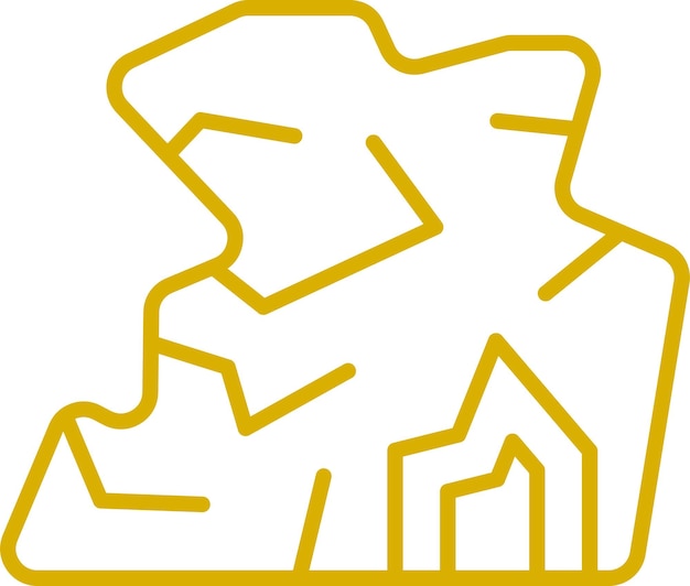 Diseño vectorial del estilo del icono de la cueva